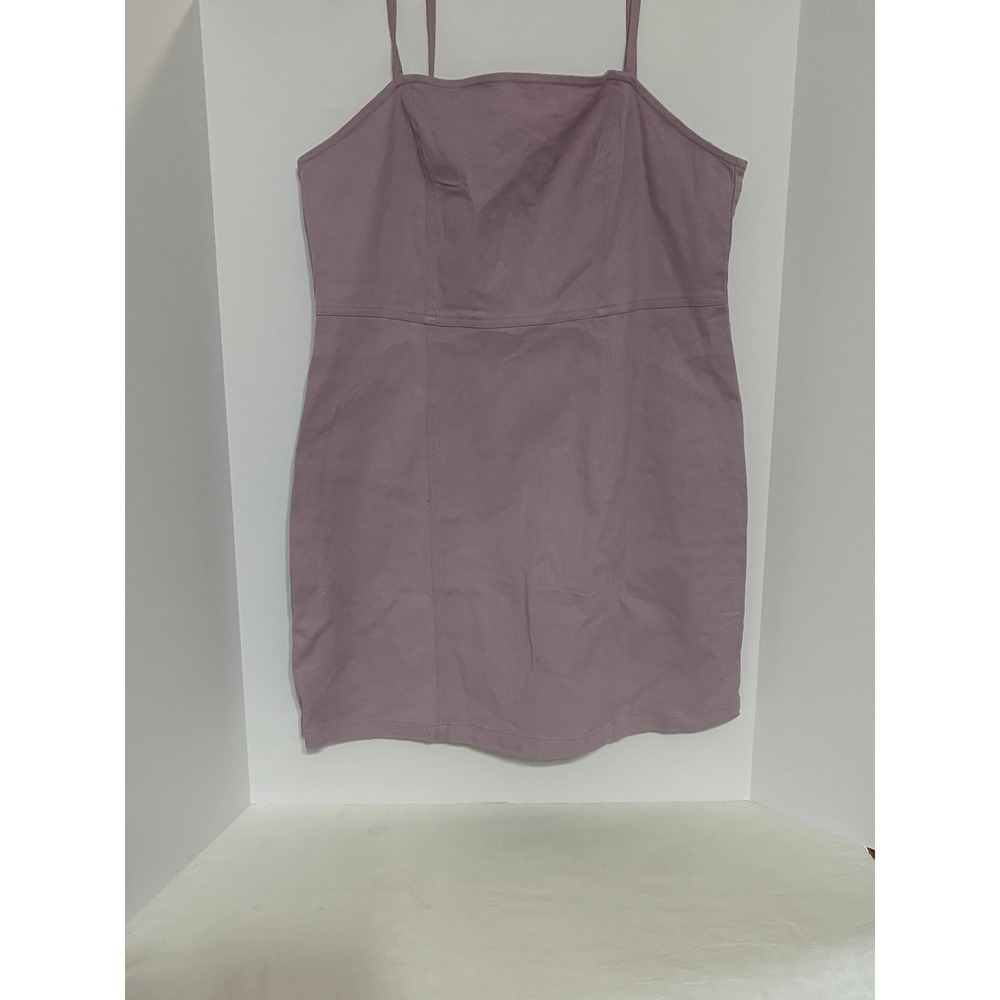 H&M Divided Women's XL Lavender Bodycon Mini Dress Spaghetti Strap Back Zip NWT